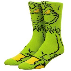 Dr. Seuss The Grinch Who Stole Christmas Character Crew Socks